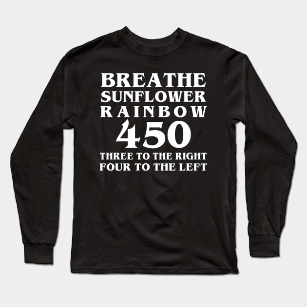 Breathe Sunflower Rainbow Long Sleeve T-Shirt by KsuAnn